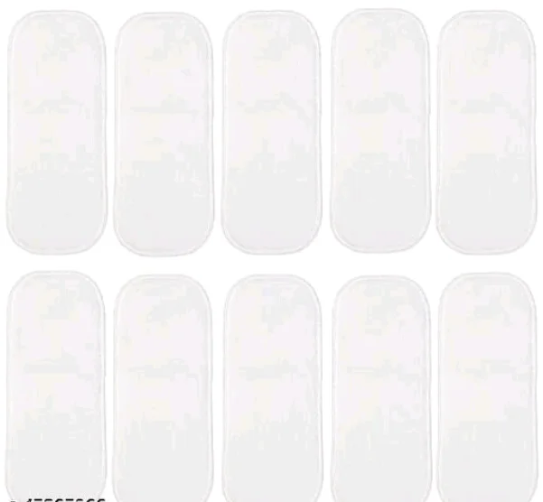 Longlife 4 Layers Bamboo Charcoal Diaper Inserts Liners Natures Cloth Diaper Liner, Wetfree Reusable Washable Cotton Diaper Nappy Inserts for Baby Cloth Diapers Liners (Pack of 10, White) - White, Pack of10
